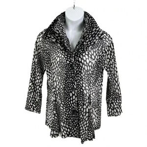 DAMEE Inc Womens M Mesh Sheer Wired Adjustable Double Stand up Collar Jacket Top